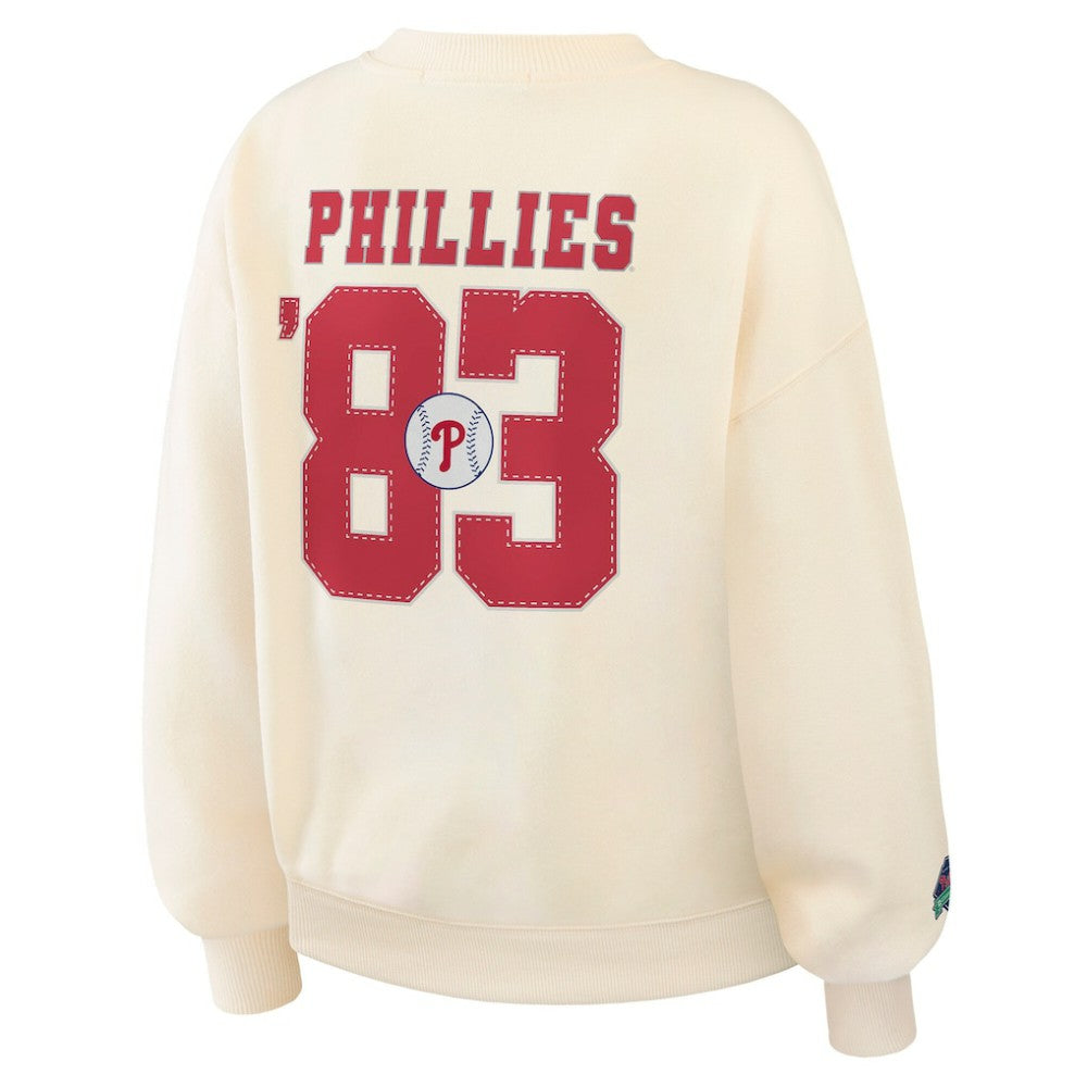 Philadelphia Phillies WEAR by Erin Andrews Women's Heavyweight Crew Neck Sweatshirt - MLB Sweatshirts