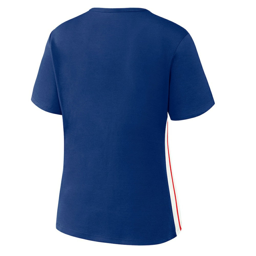 Chicago Cubs WEAR by Erin Andrews Women's Notch Neck Cropped T-Shirt - MLB T-shirts