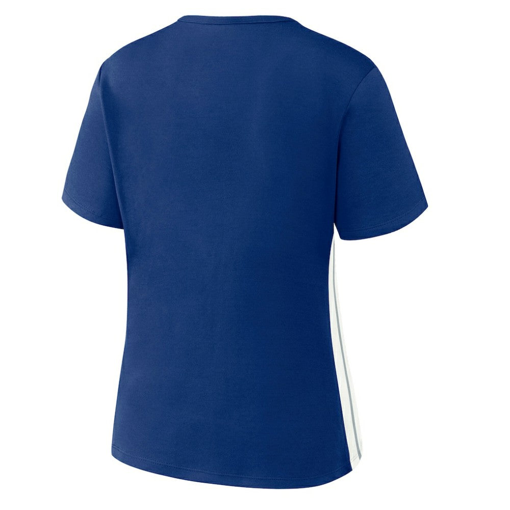 Los Angeles Dodgers WEAR by Erin Andrews Women's Notch Neck Cropped T-Shirt - MLB T-shirts