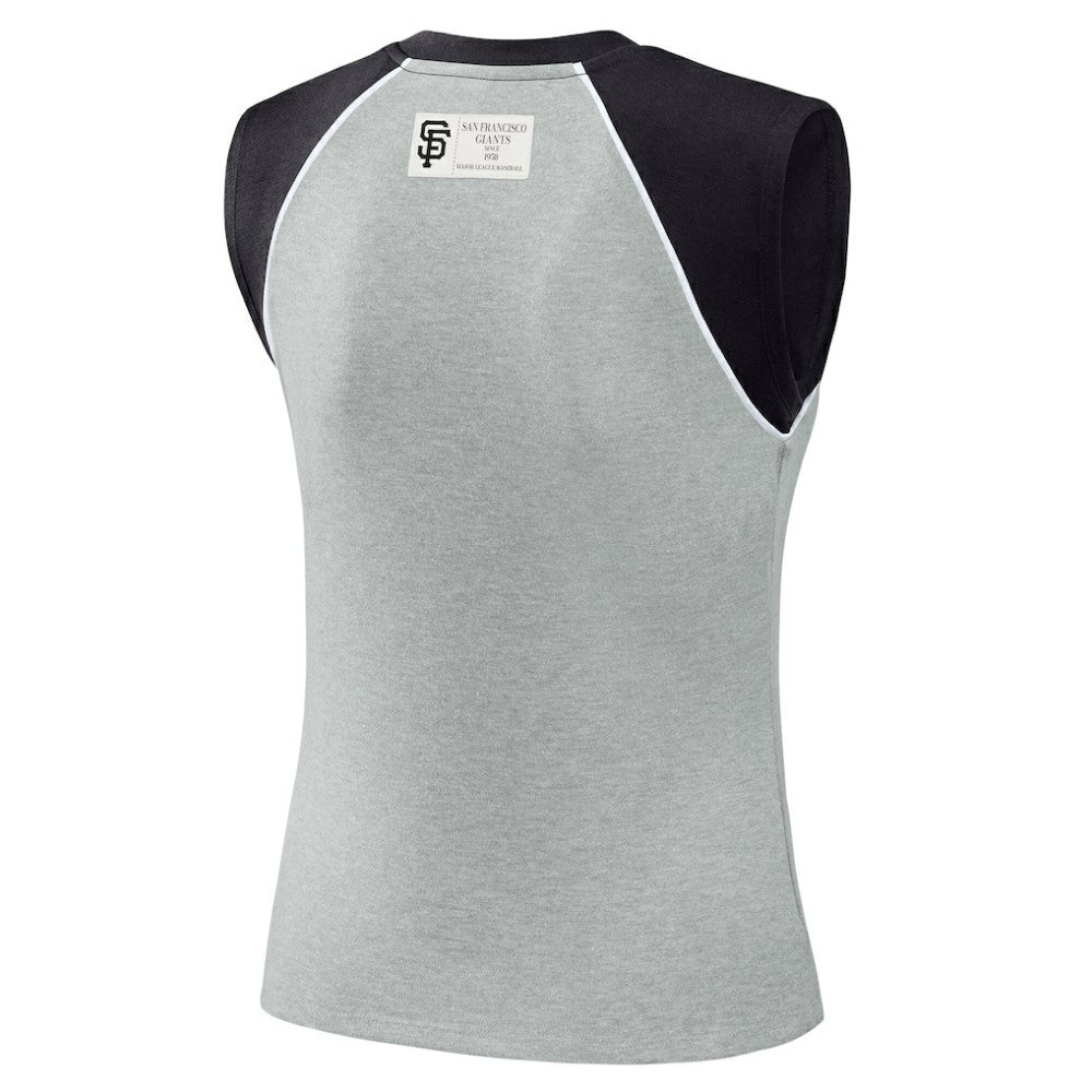 San Francisco Giants WEAR by Erin Andrews Women's Cropped Raglan Tank Top - MLB Tanks