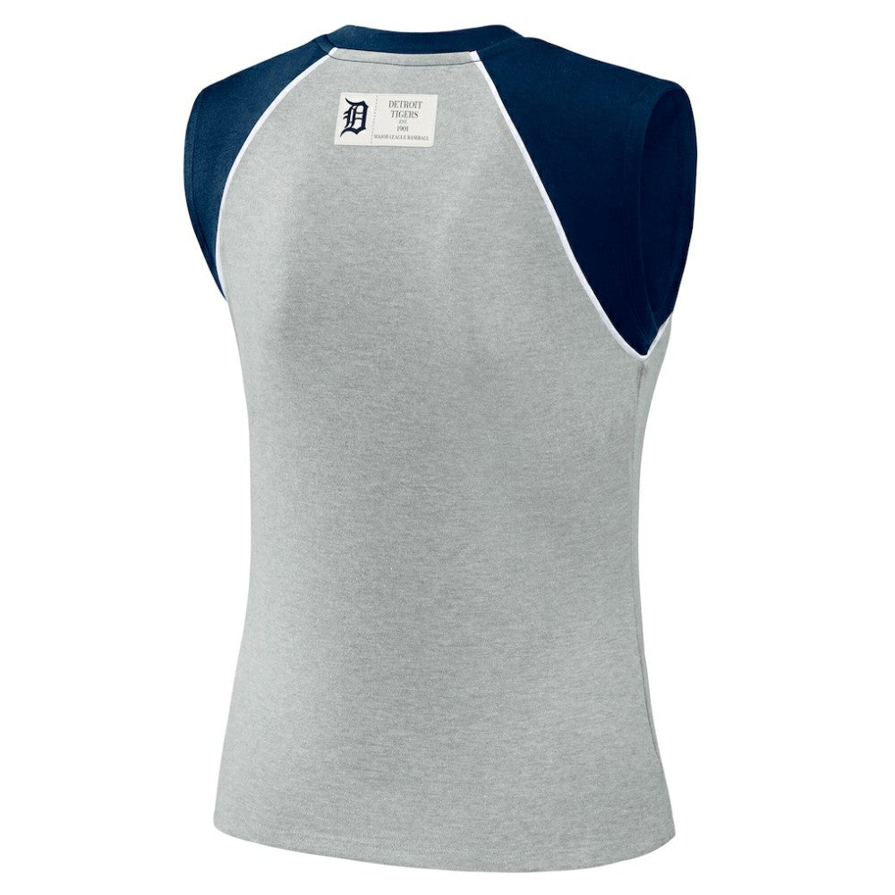 Detroit Tigers WEAR by Erin Andrews Women's Cropped Raglan Tank Top - MLB Tanks