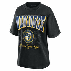 Milwaukee Brewers WEAR by Erin Andrews Women's Oversized Boyfriend T-Shirt - MLB T-shirts