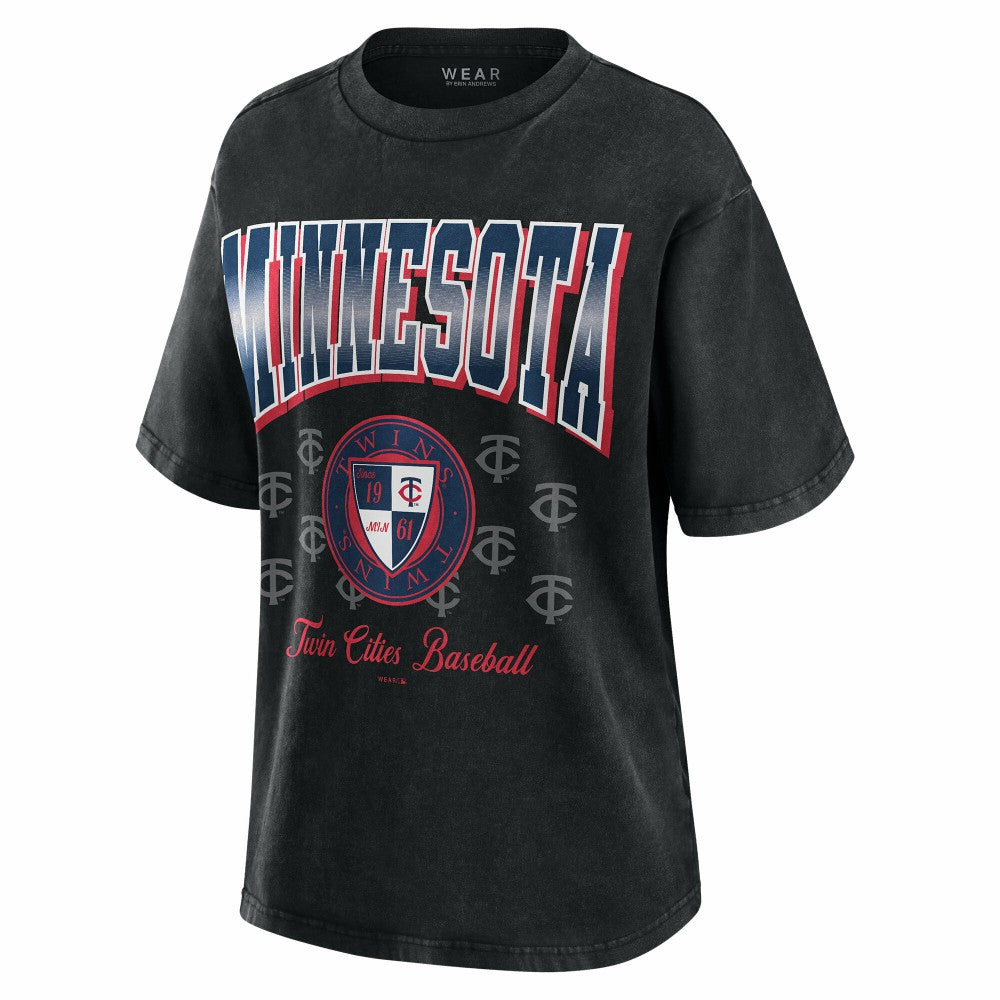 Minnesota Twins WEAR by Erin Andrews Women's Oversized Boyfriend T-Shirt - MLB T-shirts
