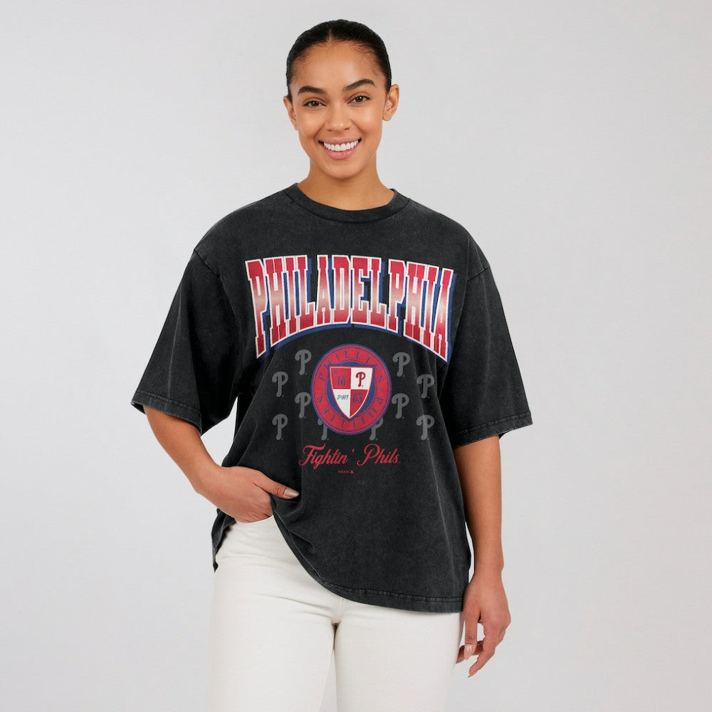 Philadelphia Phillies WEAR by Erin Andrews Women's Oversized Boyfriend T-Shirt - MLB T-shirts