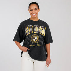 San Diego Padres WEAR by Erin Andrews Women's Oversized Boyfriend T-Shirt - MLB T-shirts