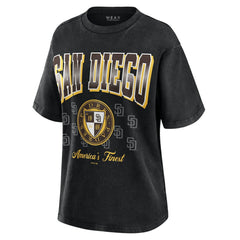San Diego Padres WEAR by Erin Andrews Women's Oversized Boyfriend T-Shirt - MLB T-shirts