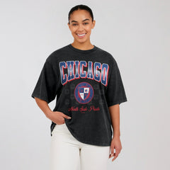Chicago Cubs WEAR by Erin Andrews Women's Oversized Boyfriend T-Shirt - MLB T-shirts