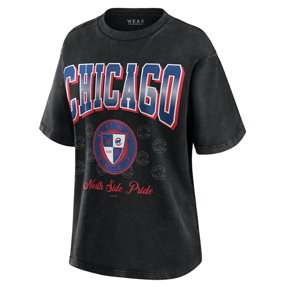 Chicago Cubs WEAR by Erin Andrews Women's Oversized Boyfriend T-Shirt - MLB T-shirts