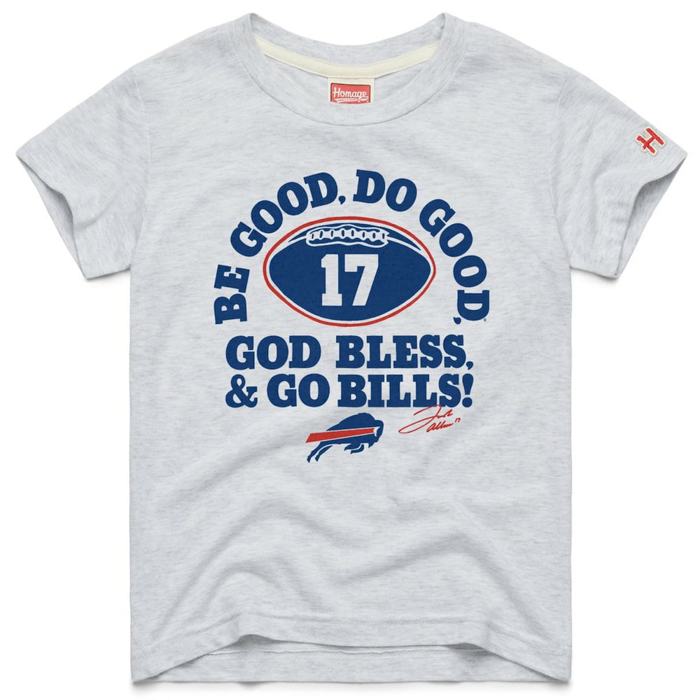 Buffalo Bills Josh Allen  Homage Youth Be Good Do Good Signature Tri-Blend T-Shirt | NFL Outlet