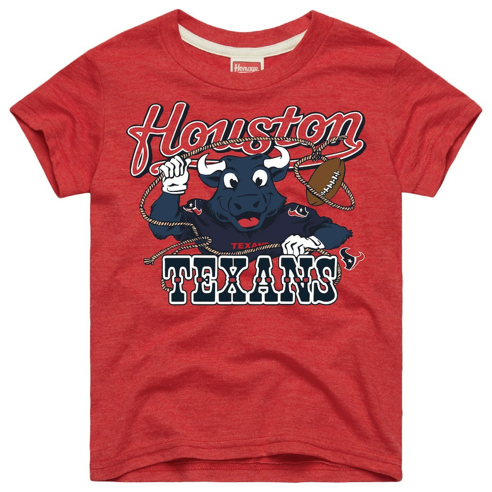 Houston Texans Homage Youth Toro Lasso Tri-Blend T-Shirt | NFL Discount