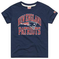 New England Patriots Homage Youth Arch Tri-Blend T-Shirt | NFL Discount