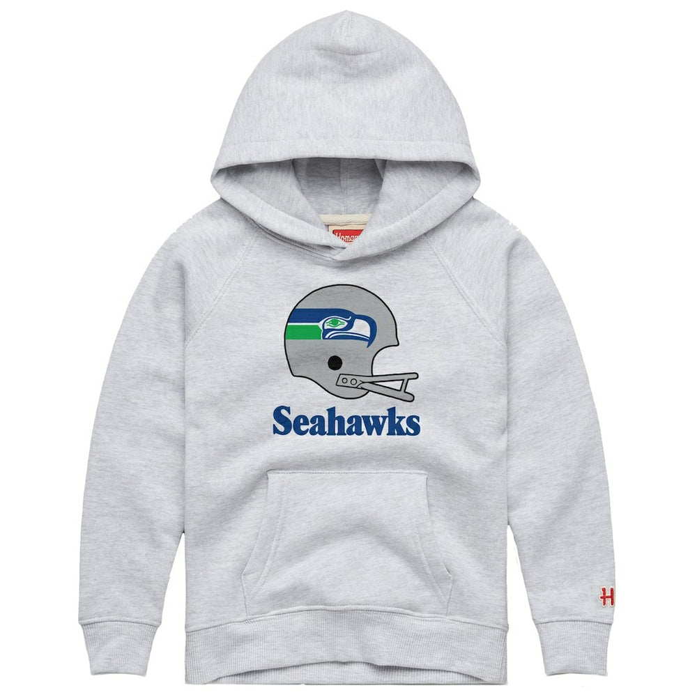Seattle Seahawks Homage Youth Big Helmet Tri-Blend Hoodie | NFL On sale