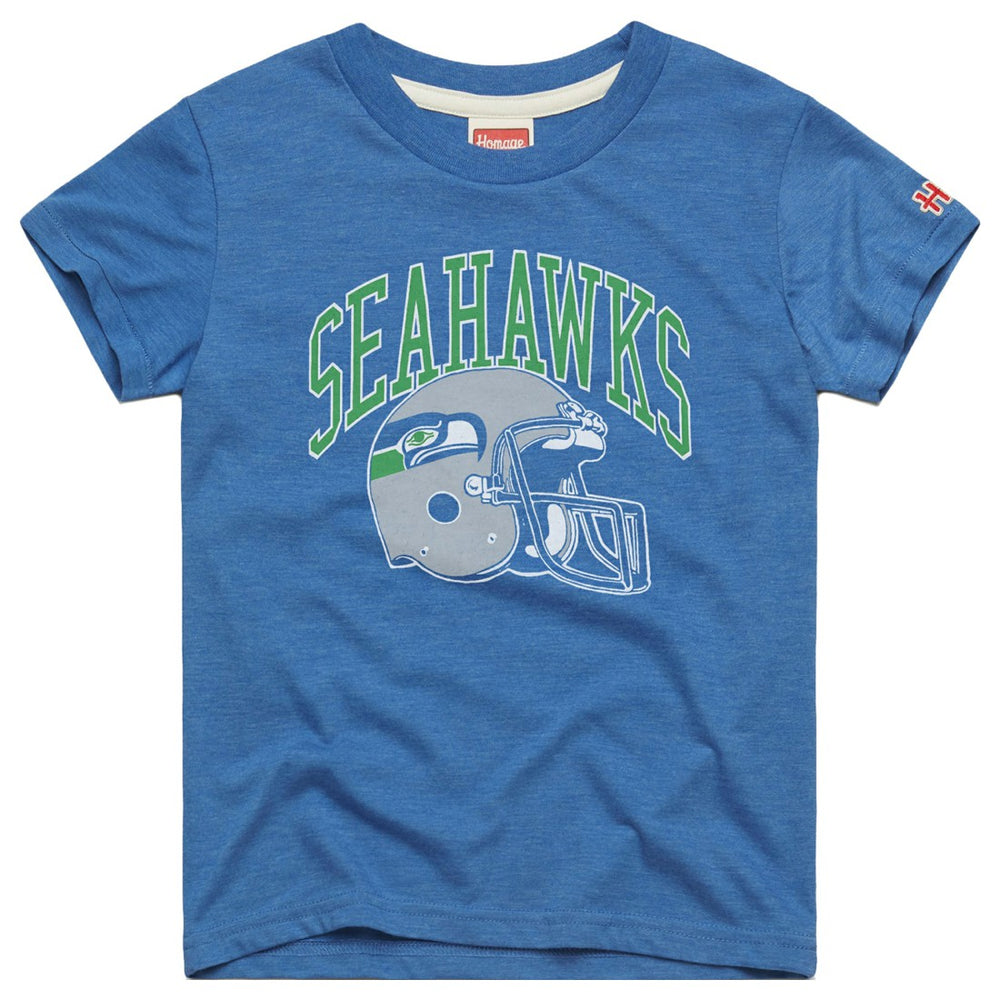 Seattle Seahawks Homage Youth Retro Helmet Tri-Blend T-Shirt | NFL Hot