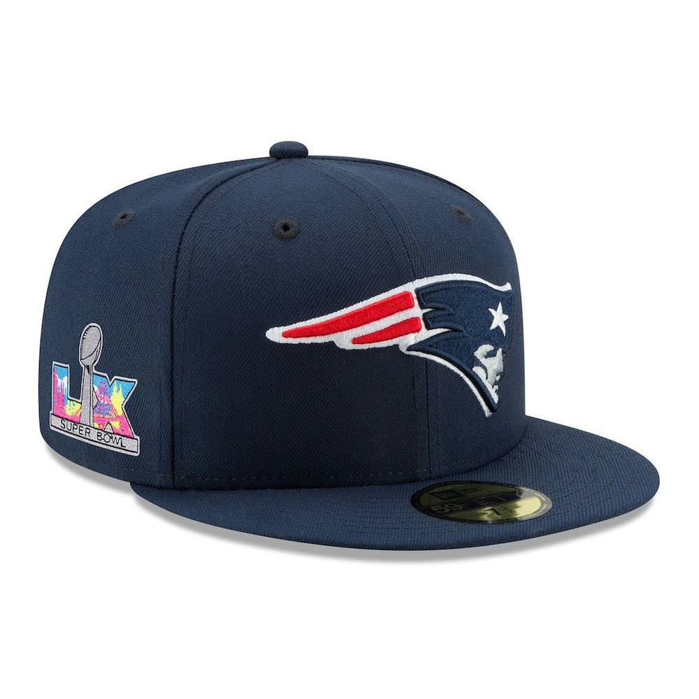 New England Patriots Super Bowl LX Side Patch 59FIFTY Fitted Hat | NFL Online
