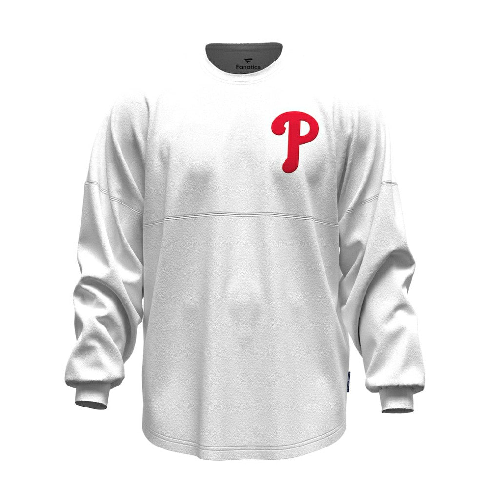 Philadelphia Phillies Fanatics Women's Baseball Stitch Spirit Jersey Long Sleeve T-Shirt - MLB Jerseys