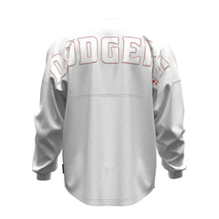 Los Angeles Dodgers Fanatics Women's Baseball Stitch Spirit Jersey Long Sleeve T-Shirt - MLB Jerseys