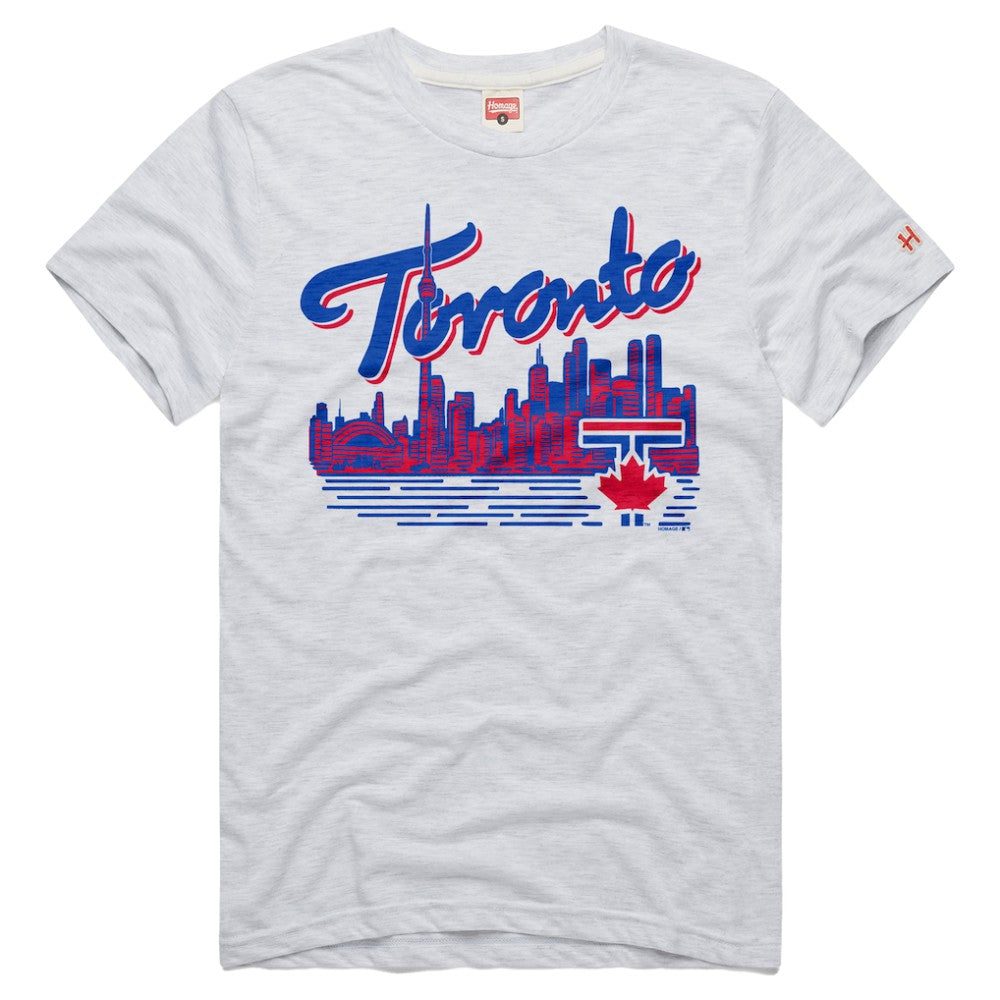 Toronto Blue Jays Homage Tri-Blend Hyperlocal T-Shirt - MLB T-shirts