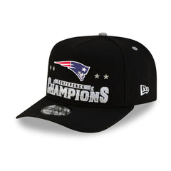New England Patriots 2025 AFC Champions Locker Room Trophy Collection A-Frame 9FIFTY Snapback Hat | NFL Near me