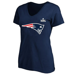 New England Patriots Drake Maye  Women's Super Bowl LX Patch Plus Size Name & Number V-Neck T-Shirt | NFL Discount