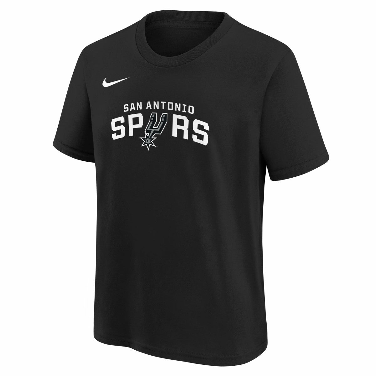 Black San Antonio Spurs Youth Team Essential Logo T-Shirt | NBA