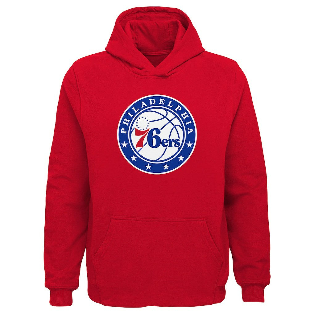 Red Philadelphia 76ers Outerstuff Youth Primary Logo Pullover Hoodie | NBA