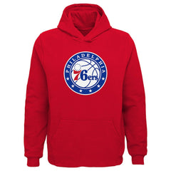 Red Philadelphia 76ers Outerstuff Youth Primary Logo Pullover Hoodie | NBA