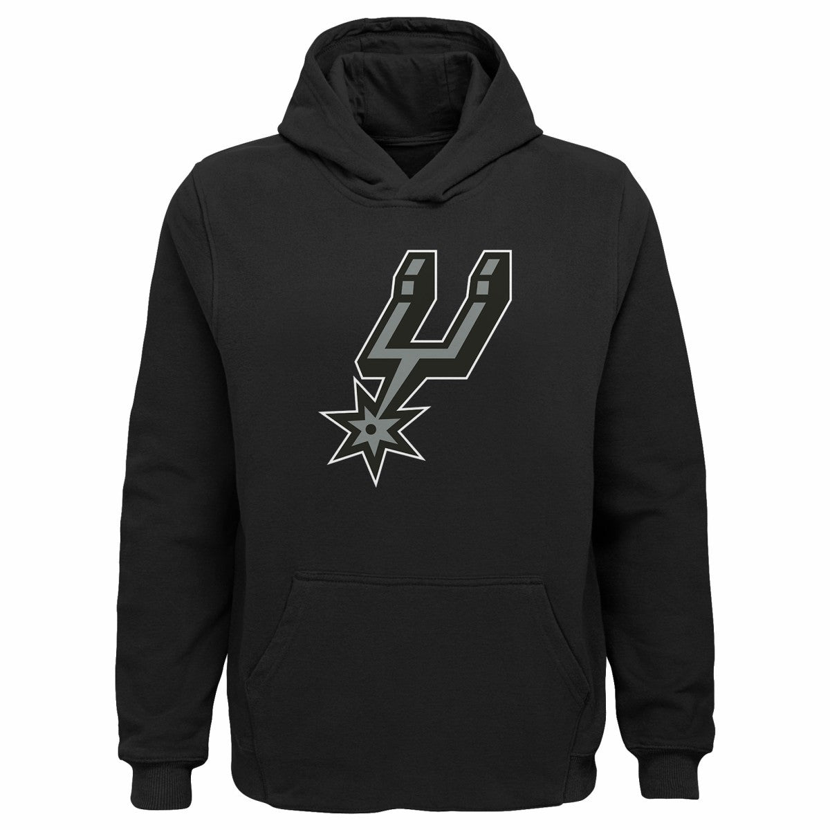 Black San Antonio Spurs Outerstuff Youth Primary Logo Pullover Hoodie | NBA