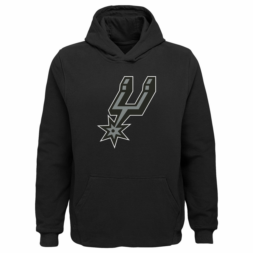 Black San Antonio Spurs Outerstuff Youth Primary Logo Pullover Hoodie | NBA