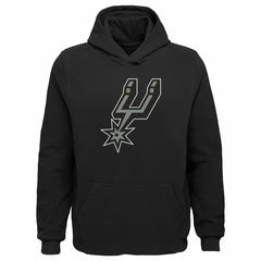 Black San Antonio Spurs Outerstuff Youth Primary Logo Pullover Hoodie | NBA