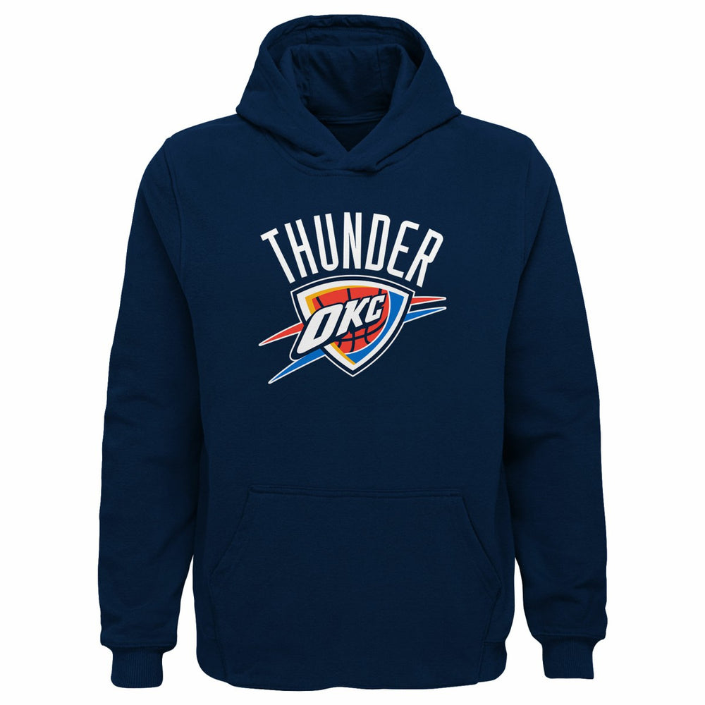 Navy Oklahoma City Thunder Outerstuff Youth Primary Logo Pullover Hoodie | NBA