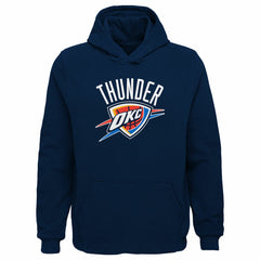 Navy Oklahoma City Thunder Outerstuff Youth Primary Logo Pullover Hoodie | NBA