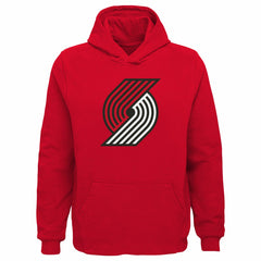 Red Portland Trail Blazers Outerstuff Youth Primary Logo Pullover Hoodie | NBA