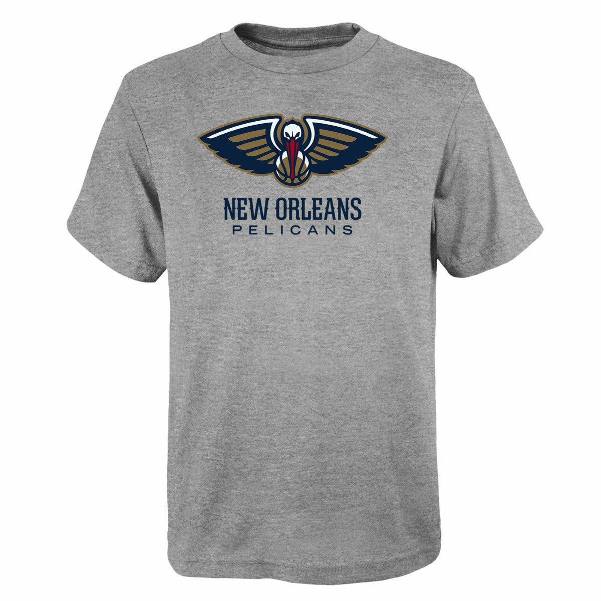 Gray New Orleans Pelicans Outerstuff Youth Primary Logo T-Shirt | NBA