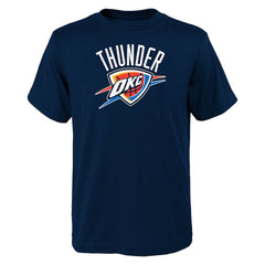 Navy Oklahoma City Thunder Outerstuff Youth Primary Logo T-Shirt | NBA