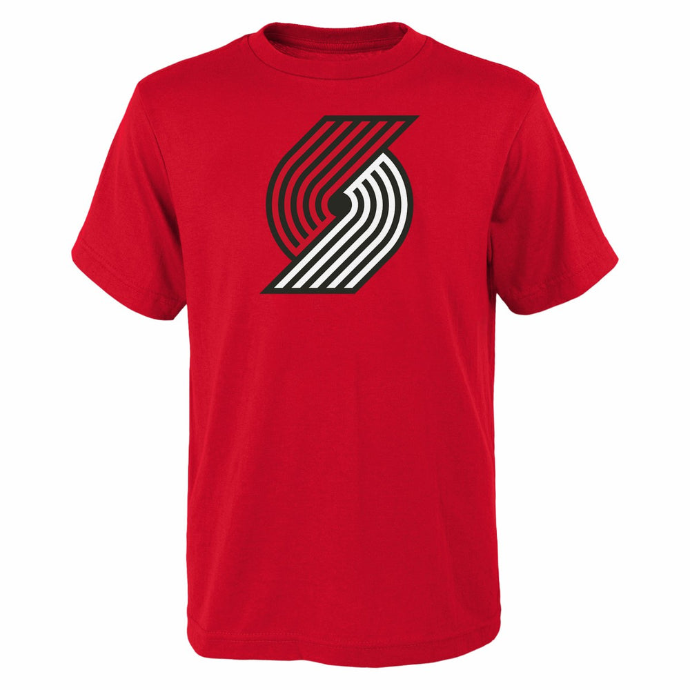 Red Portland Trail Blazers Outerstuff Youth Primary Logo T-Shirt | NBA