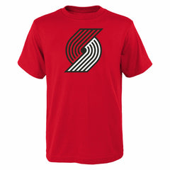 Red Portland Trail Blazers Outerstuff Youth Primary Logo T-Shirt | NBA