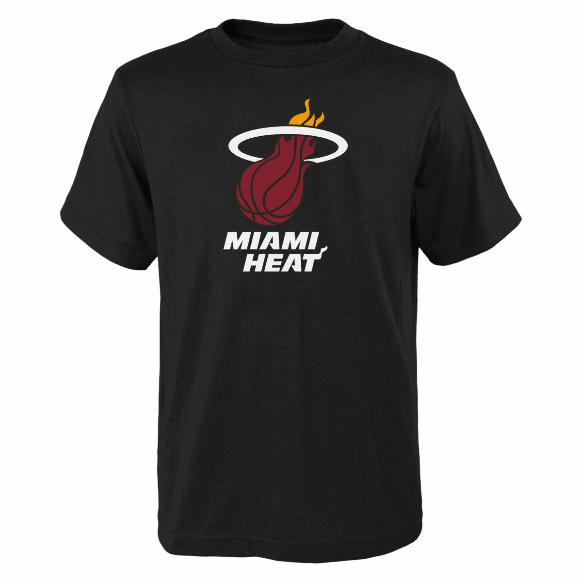 Black Miami Heat Outerstuff Youth Primary Logo T-Shirt | NBA