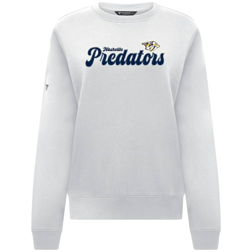 Nashville Predators Levelwear Women's Yvette Big Script Tri-Blend Sweatshirt -  NHL Sweatshirts
