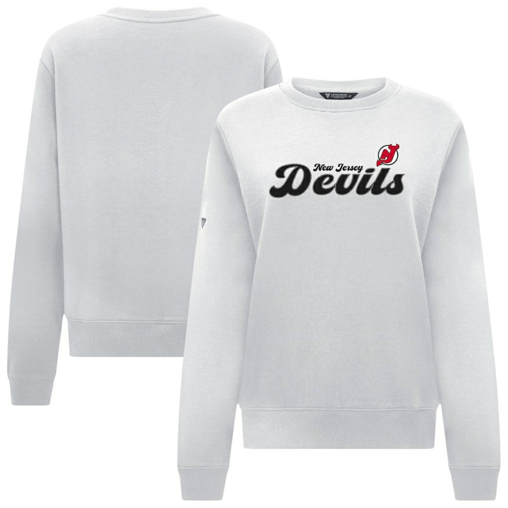 New Jersey Devils Levelwear Women's Yvette Big Script Tri-Blend Sweatshirt -  NHL Sweatshirts