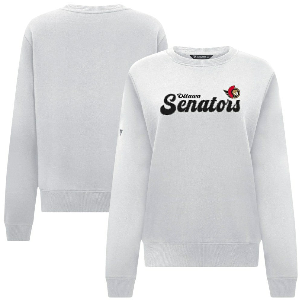 Ottawa Senators Levelwear Women's Yvette Big Script Tri-Blend Sweatshirt -  NHL Sweatshirts