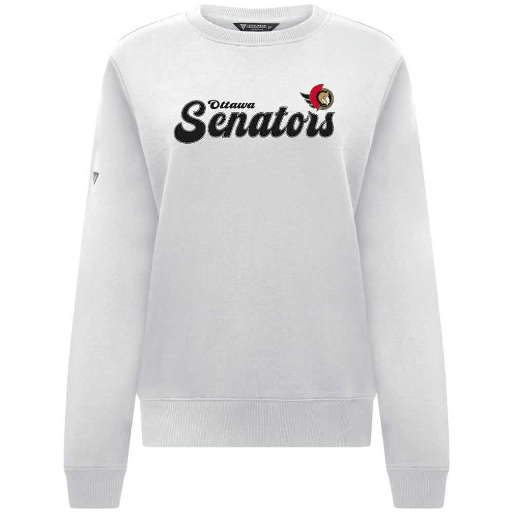 Ottawa Senators Levelwear Women's Yvette Big Script Tri-Blend Sweatshirt -  NHL Sweatshirts