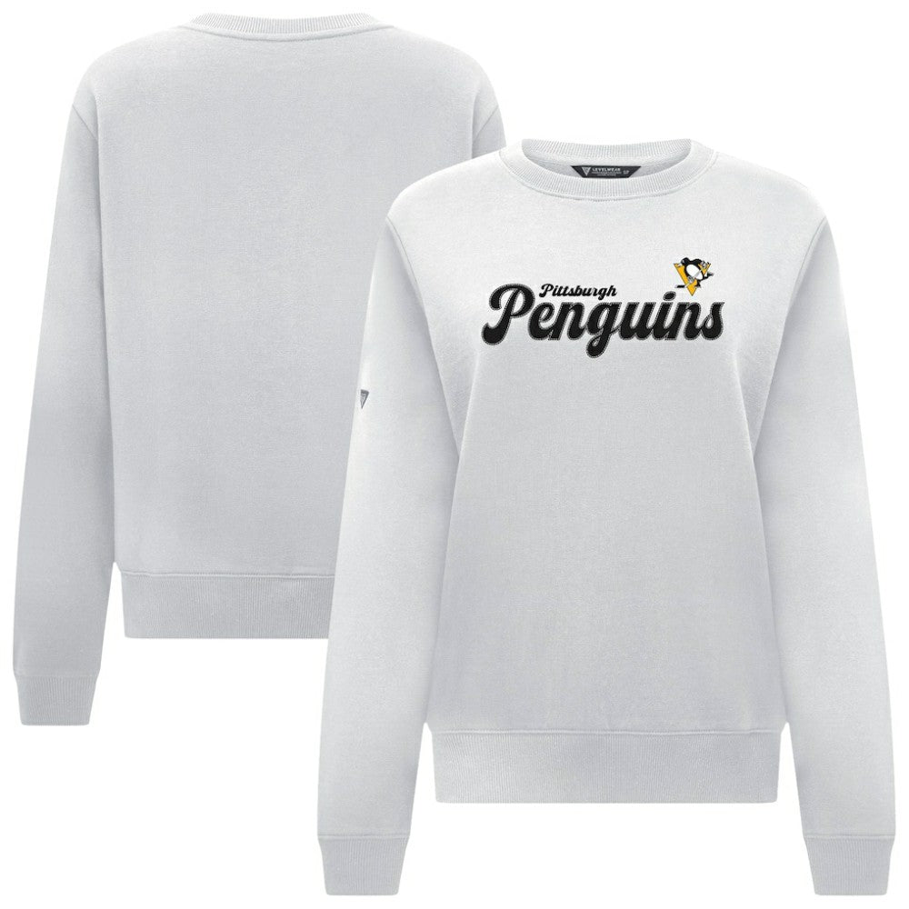 Pittsburgh Penguins Levelwear Women's Yvette Big Script Tri-Blend Sweatshirt -  NHL Sweatshirts