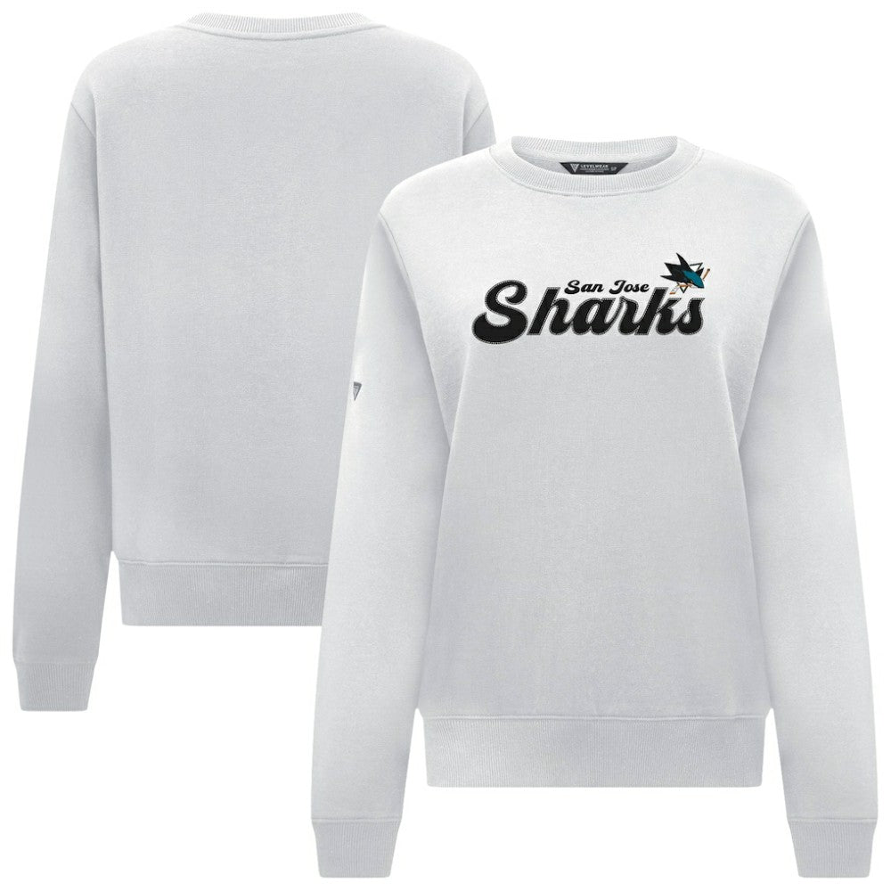 San Jose Sharks Levelwear Women's Yvette Big Script Tri-Blend Sweatshirt -  NHL Sweatshirts