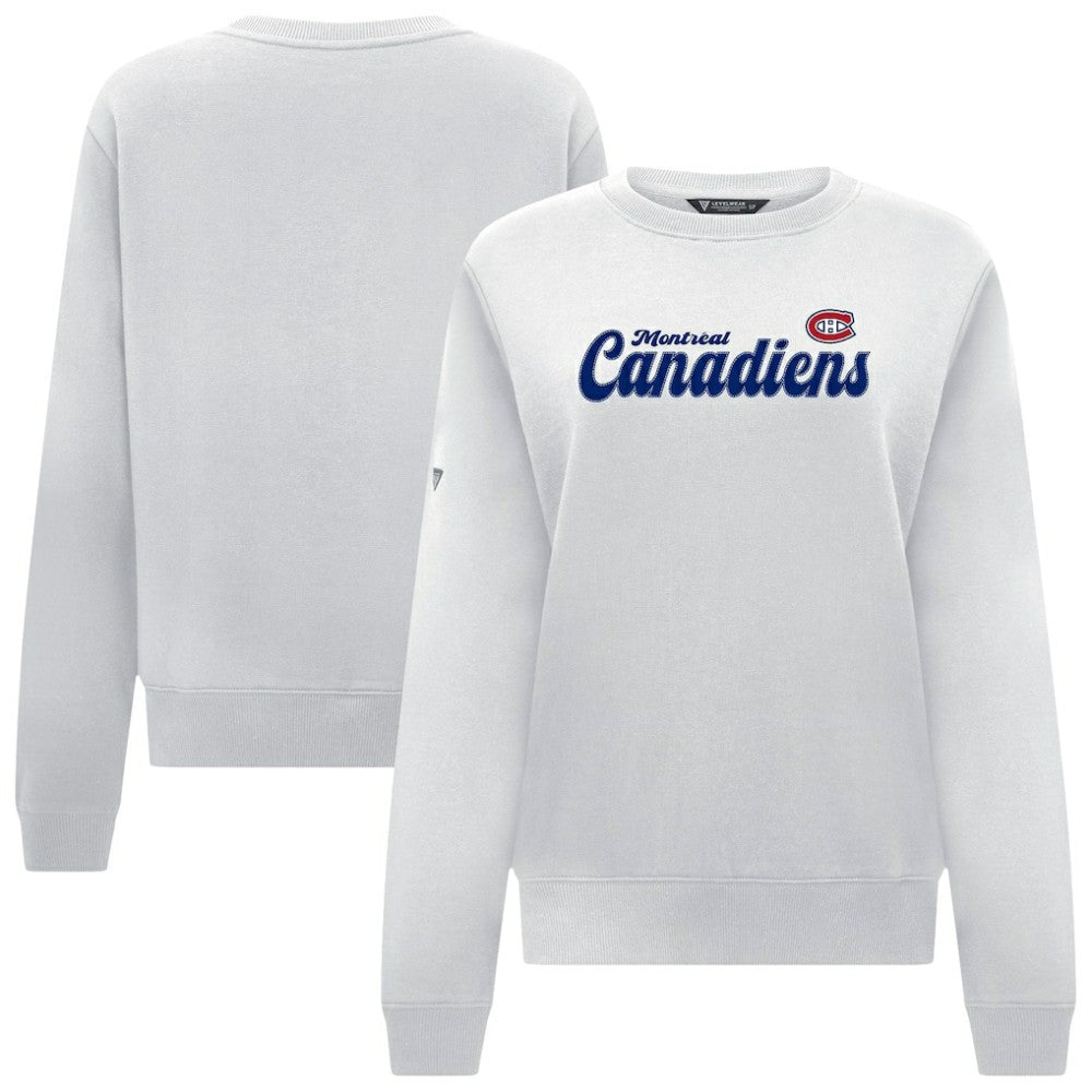 Montreal Canadiens Levelwear Women's Yvette Big Script Tri-Blend Sweatshirt -  NHL Sweatshirts