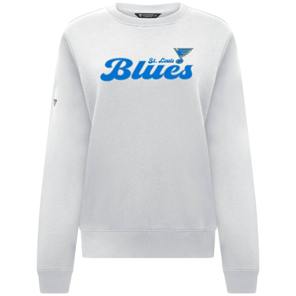St. Louis Blues Levelwear Women's Yvette Big Script Tri-Blend Sweatshirt -  NHL Sweatshirts