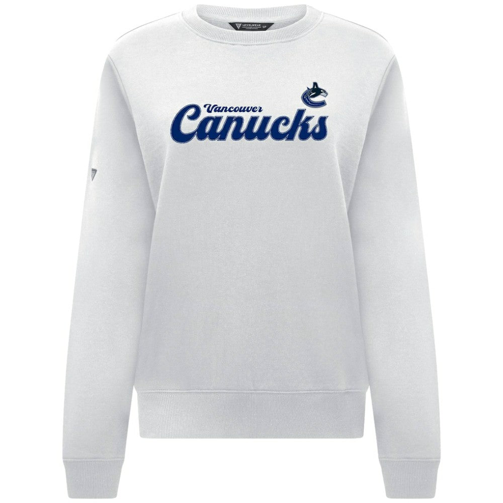 Vancouver Canucks Levelwear Women's Yvette Big Script Tri-Blend Sweatshirt -  NHL Sweatshirts