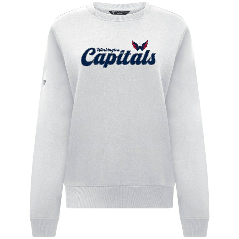 Washington Capitals Levelwear Women's Yvette Big Script Tri-Blend Sweatshirt -  NHL Sweatshirts