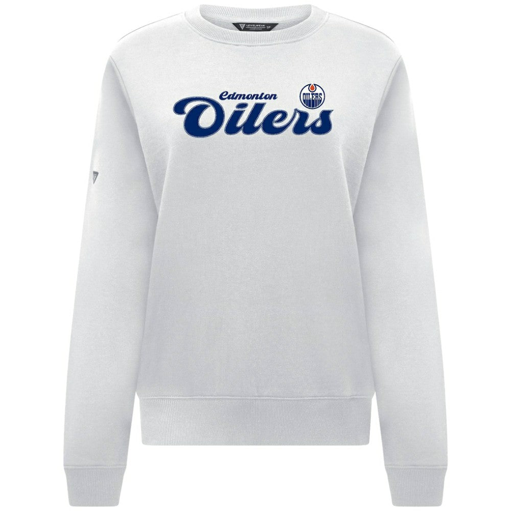 Edmonton Oilers Levelwear Women's Yvette Big Script Tri-Blend Sweatshirt -  NHL Sweatshirts