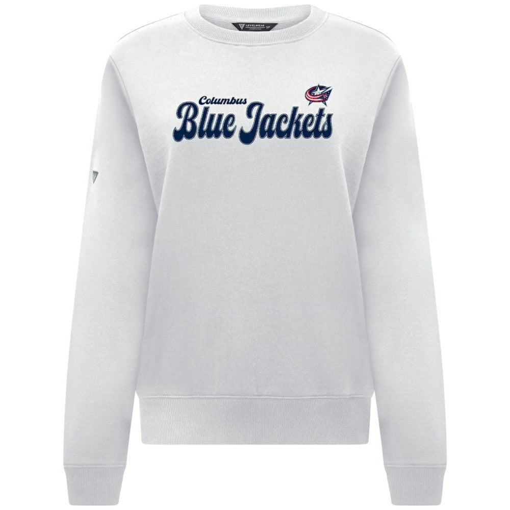 Columbus Blue Jackets Levelwear Women's Yvette Big Script Tri-Blend Sweatshirt -  NHL Sweatshirts