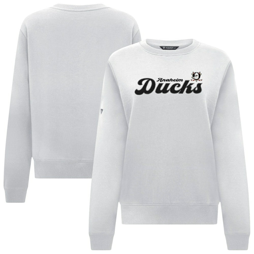 Anaheim Ducks Levelwear Women's Yvette Big Script Tri-Blend Sweatshirt -  NHL Sweatshirts
